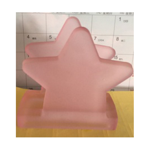 Pink Star Shape Glass Napink Holder