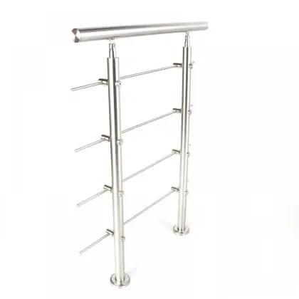 Brushed 304 Stainless Floor Mounted Step Handrails