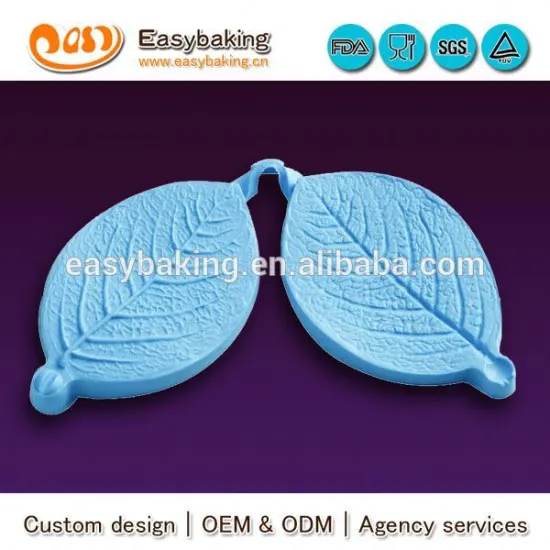 Food grade large veiner rose leaf fondant silicone mold