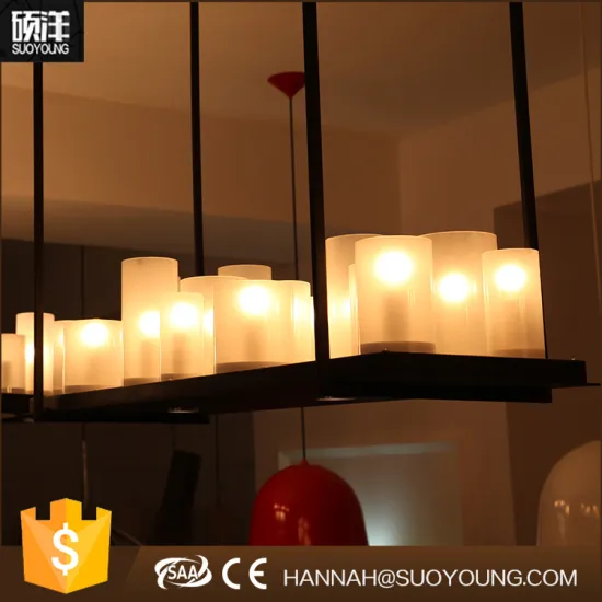 Black Carbon steel candlestick shape industrial pendant light for coffee bar / hotel decoration