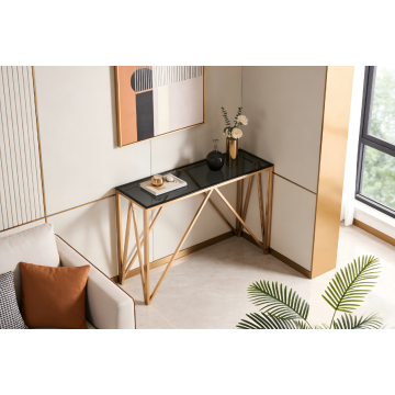 Mesa de console de vidro elegante e fina para a vida moderna