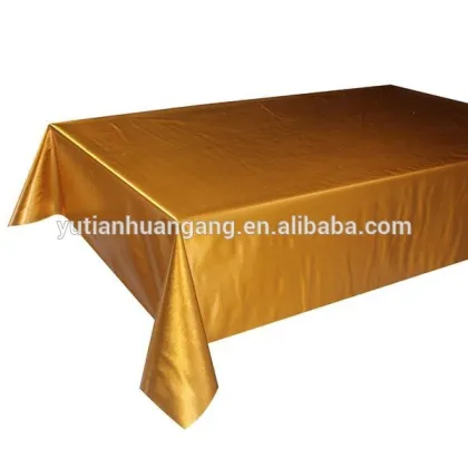 Double sides Golden pvc Table Cloth