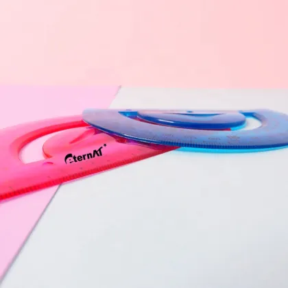 Customized 180 Degree PVC Flexible Protractor Measuring Tool