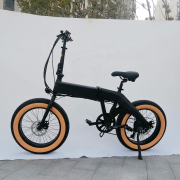 20 inç yağlı lastik ile renkli 48V 500W arka motor elektrikli katlanır bisiklet