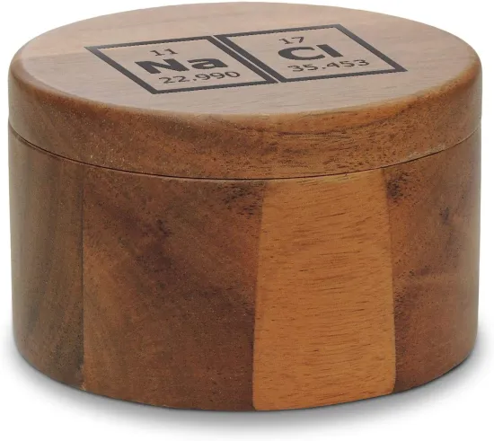 Luxury Acacia Wooden Round Jewellery Ring Box