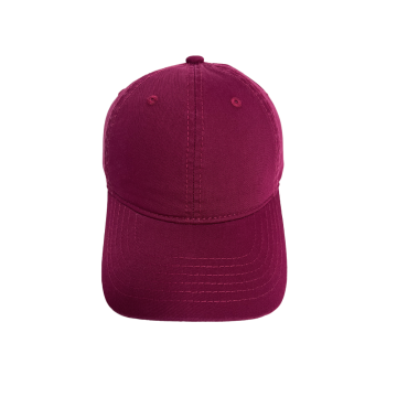 Topi Ayah Katun Tidak Terstruktur Maroon Solid untuk Dewasa