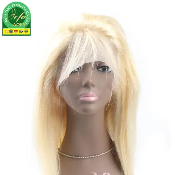 Top Quality Human Hair Wig Blonde Color Straight Full Lace Wig