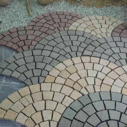 Yellow Granite Inter Lock Paving Stones - HZY-75-T G682 Pavestone for Gardens