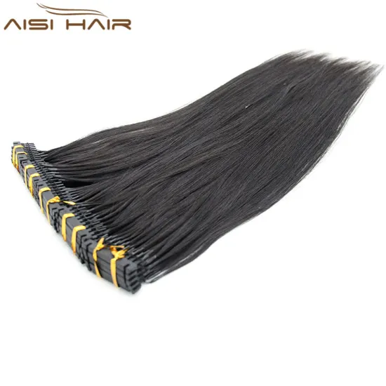 Aisi Hair Wholesale Price Grade 8A Peruvian Pre-Bonded 6D Human Hair Extension