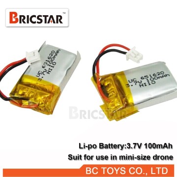 High quality 3.7v 100mah li-po battery for sale.