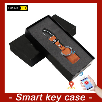 Smart Anti Lost Intelligent Bluetooth Leather key chain ring cover case holder Remote Key wallet Multi Function Case