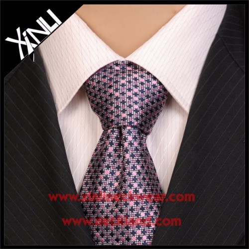 Wholesale Men Designer Jacquard Woven Microfiber Polyester Woven Tie