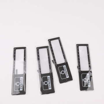 Portable PVC Bookmarks Sheet Magnifier for 3x Reading