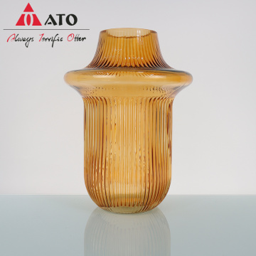 Ato الأوروبي Creative Color Frosted Amber Glass إناء