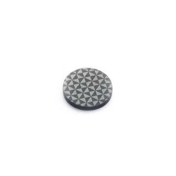 Black Onyx Surface Engraving Round Flat Back Cutting