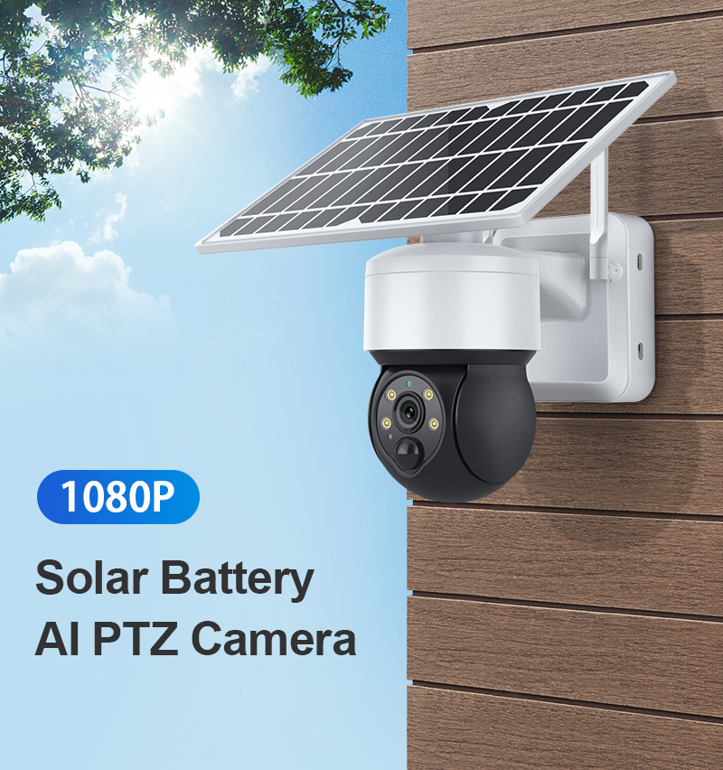 4G Sim Card Lte Ptz Solar Panel Camera