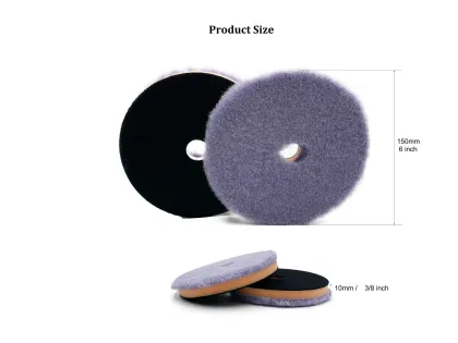 Purple Foamed Wool Buffing Pad - 6 Inch Wool Cutting Pad for Car Polish