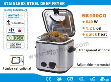 Timer deep fryer for home use