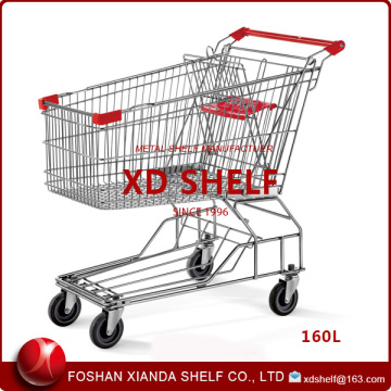 160L Chromed shopping trolley cart