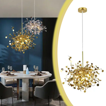 D40 Modern Light Fixture Petal Chandelier Pendant Lamp for Dining Table