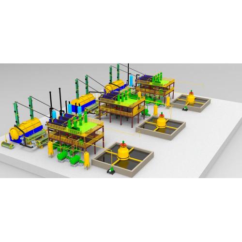 Reclying distillation waste oil refining machine