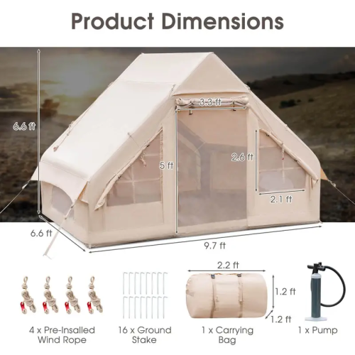 Inflatable Tent for 4 to 8 People – Air Setup Tent