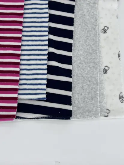 Printed Stripe Velvet Fabric Vibrant Colors and Patterns