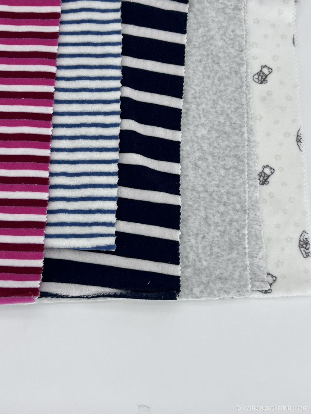 پارچه مخملی چاپی رنگ و الگوهای پر جنب و جوش