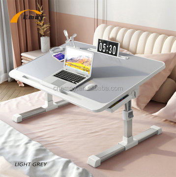 Adjustable Tilting Bed Table with USB Port, Phone Stand, and Drawer for Home Study and Bedroom