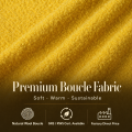 Lemon Yellow Wool Mohair Knit Boucle Fabric