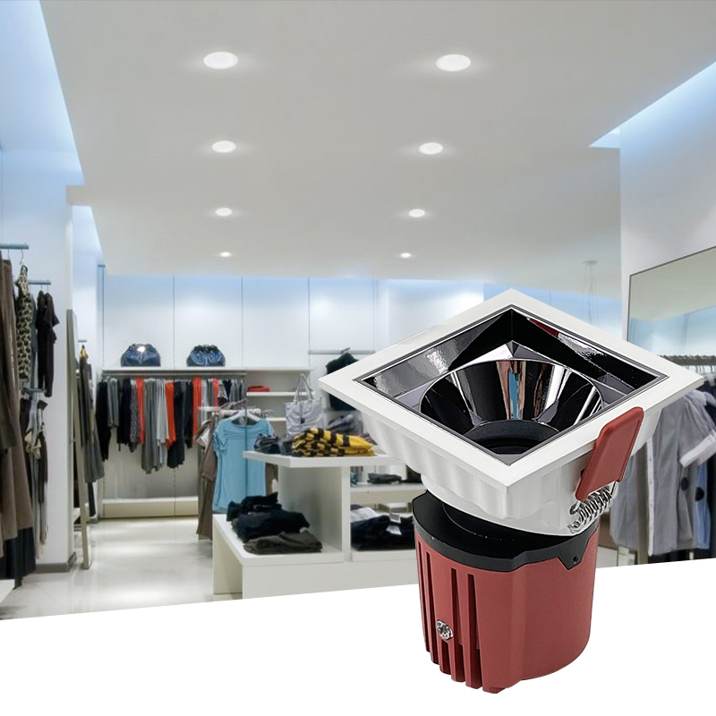 Comercial Square Anti-Glare Reted LED Spotlight Downlights