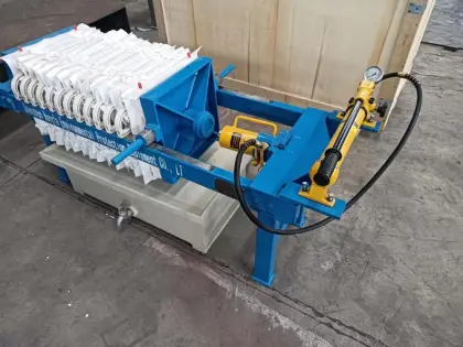 Chemical sewage treatment filter press