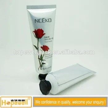 Factory Guangzhou packaging gloss laminated clear plastic tube for crafts cosmetic lotion tube with lip