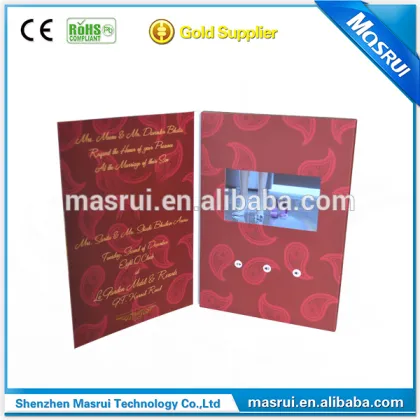 New Design Video Business Card/Birthday Video card/Wedding Video Card