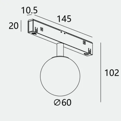 Spherical Lamp Magnetic Track