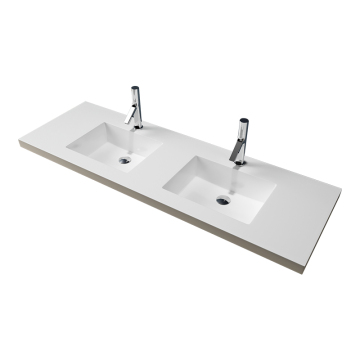 Customizable Modern Bathroom Furniture: Oleah's Solid Surface Double Wash Basin Sink and Wall Hung Basin