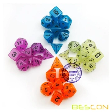 Bescon Blank Polyhedral Dice Set of 7 d4 d6 d8 d10 d12 d20 d%, Flat RPG Dice  Set Without Number China Manufacturer