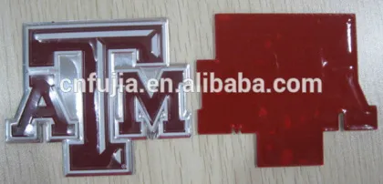 Promotional gifts custom logo aluminum sticker,metal craft decorative sticker