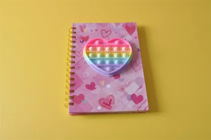 Wholesale Custom A5 Silicone Notebook Cover Spiral Pop Fidget Pop It Notebook