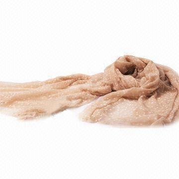 Fashionable 100% Wool Solid Scarf with Fancy Stars Designs