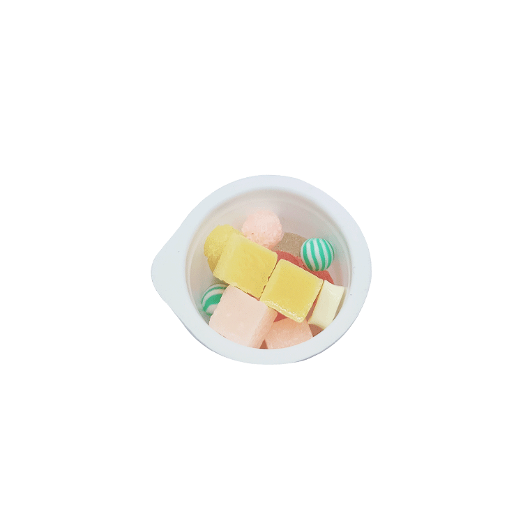 Round Write Plastic Blister Souffle Portion Sauce Cup