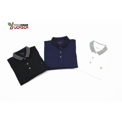 T-shirt herr Solid jersey med nomal krage