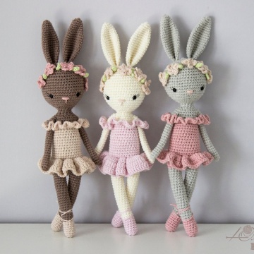 Custom Crochet Bunny Toy Cute Baby Gift knitted rabbit doll