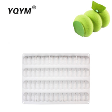 4 Cavity Ice Sugar Gourd Mousse Mold - French Dessert Chocolate Silicone Cake Mold
