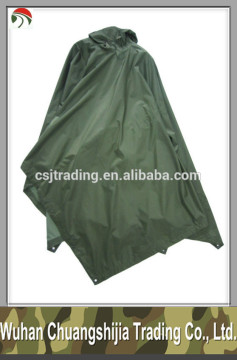 windproof olive green military poncho