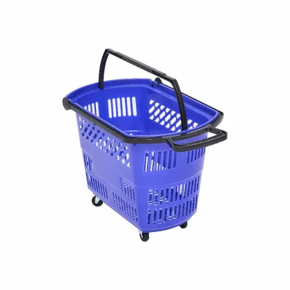 Four Wheel Pull Rod Hand Basket