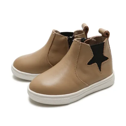 Leather Star Children Chelsea Boots