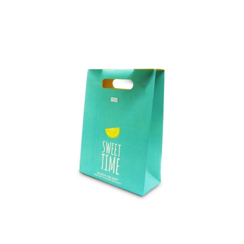 Blue Paper Gift Bag For Snack