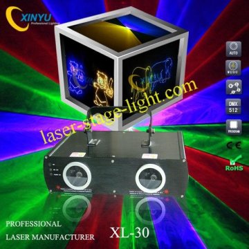 Xl-30 Dual Lens Animation 80mw/532nm Green+150mw/650nm Red Mixed 230mw Yellow Disco Laser Lighting