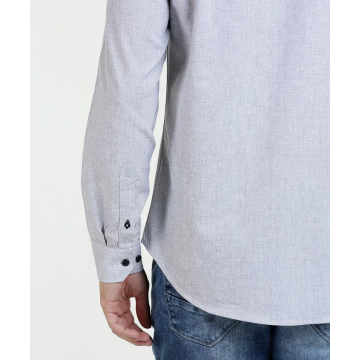 Camicie a maniche lunghe da uomo a quadri in cotone 100% causale personalizzate